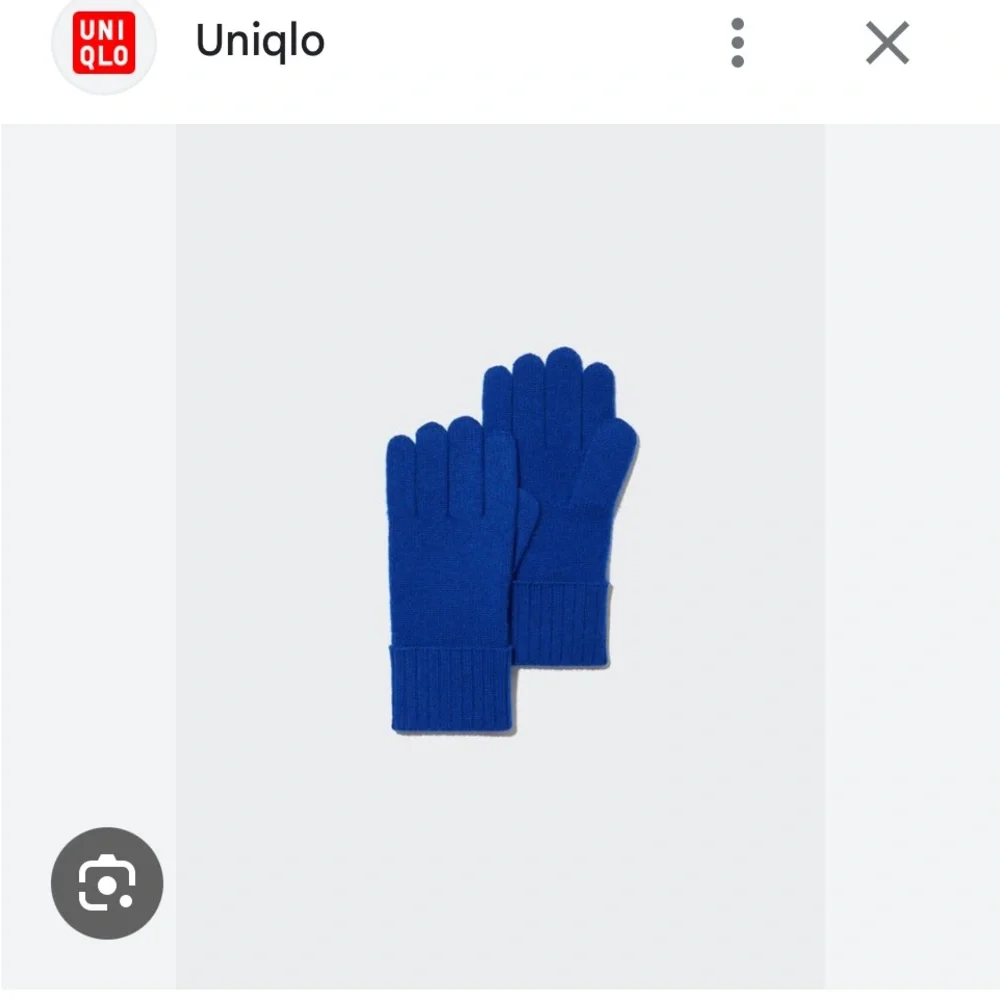 Uniqlo Cashmere 100% Knit Blue Gloves (woman’s gloves, one size